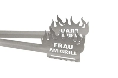 CAROLISA Grillzange Flamme Frau am Grill