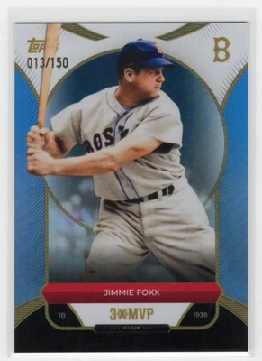 2025 Topps "3X MVP" Bienvenido al Club Jimmie Foxx #13/150 Azul Boston Red Sox Foto 1 de 2