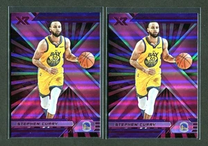 TWO (2) 2021-22 Panini Chronicles - #398 Stephen Curry [XR - Pink] Card Lot - Picture 1 of 2