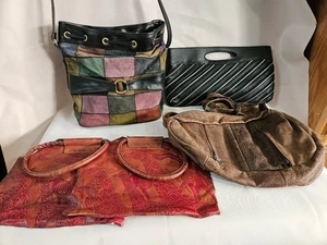 FÜR HANDWERK WIEDERZWECK REPARATUR 3 Geldbörsen Handtaschen & 2 Stück Leder verschiedene Formen - Bild 1 von 19