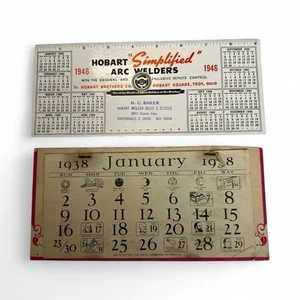 2 Vintage Kalender 1938 Mailing Reklame mit Rezepten und Haushaltstipps. - Bild 1 von 6