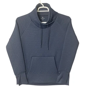 Athleta Quilted Funnel Neck Pullover Top Thumbholes Athletic Gray Small - Picture 1 of 8