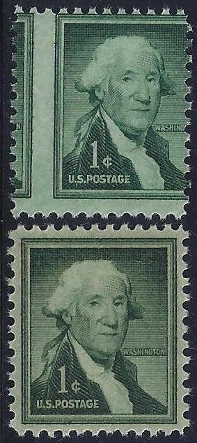 1031 - 2Way Misperf Error / EFO "Washington" Mint NH (stk3) - Image 1 of 1