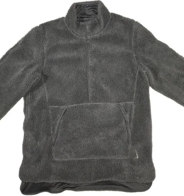 Jaqueta Nike Yoga Sherpa lã meia encaixe preta masculina média  - Imagem 1 de 4