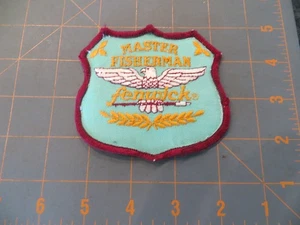 RARE Fenwick Master Fisherman Fishing Patch - 3 3/4 x 3 1/2 inch - Picture 1 of 1