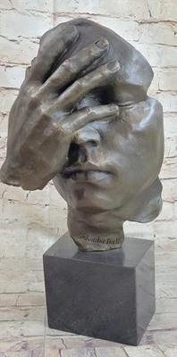 Big and beautiful Salvador Dali Masterpiece large bronze - Head and Hand Statue - Image 1 of 4