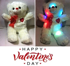 SAN VALENTINO AMORE ORSETTO CON LED PELUCHE 45 CM PLUSH 17,7" LOVE BEAR I LOVE U - Imagen 1 de 5