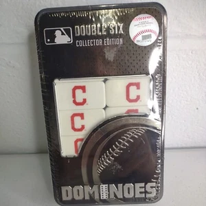 Dominoes Double Six MLB Cleveland Indians Edición Coleccionista Lata Nuevas Obras Maestras - Imagen 1 de 6