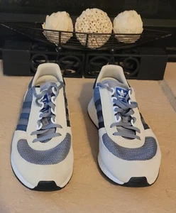 Size 10 Adidas Marathon Tech Clear Light Gray/ Dark Gray Men's Sneakers - Picture 1 of 7