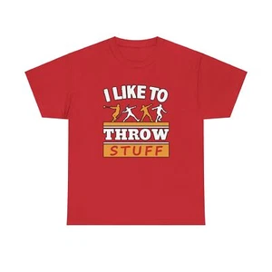 I Like To Throw Stuff Unisex Heavy Cotton Tee - Picture 1 of 17