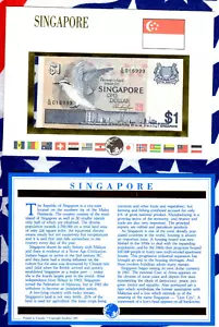 E Banconote di Tutte le Nazioni Singapore P-9.2 1 Dollaro 1976 G/14 016999 LUCKY - Foto 1 di 3