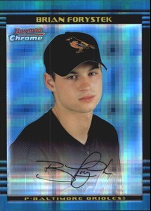 2002 Bowman Chrome X-Fractors Orioles Baseball Card #277 Brian Forystek /250
