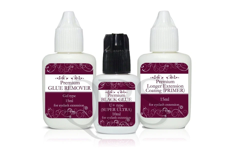 Premium Wimpernverlängerung Liquid Set: Ultra Plus Kleber 10g,Primer & Entferner - Bild 1 von 1