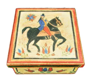 Caja de baratija de madera escondite vaquero gaucho pacifino caballo andaluz - Imagen 1 de 4