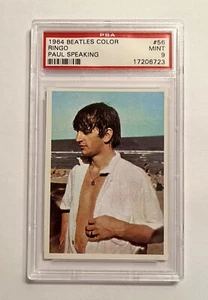 1964 Topps Beatles Color #56 PSA 9 Mint Paul Speaking McCartney Ringo Starr - Picture 1 of 3