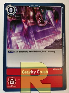 2x Gravity Crush ® BT1-090 C ® Comune ® Digimon Ver.1.0 ® Inglese - Picture 1 of 1