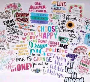 50 Aufkleber Motivation Positive Energie Sprüche Geschenk DIY Stickerbomb (Y) - Bild 1 von 4