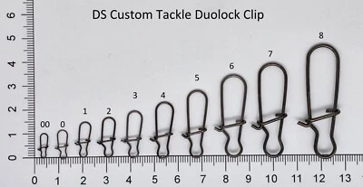 100 pcs  Duo-lock clips Snap Stainless Steel Lure Rig Clips fishing clip - Image 1 of 4