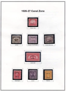US CANAL ZONE 1926-1927 MINT HINGED ONLY TWO ARE USED, THE 50C & $1 ARE MINT - Picture 1 of 1