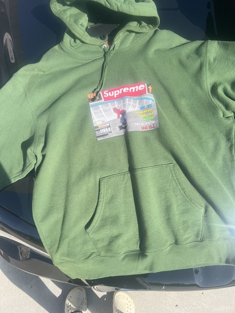 SUPREME DOUGHBOY ZIP UP HOODED SWEATSHIRT GREEN FW22 - Half Sleeve