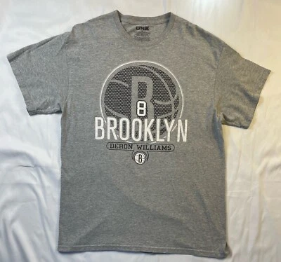 Camiseta UNK Brooklyn Nets Deron Williams Para Hombre Grande Gris Baloncesto NBA Gráfico Foto 1 de 4
