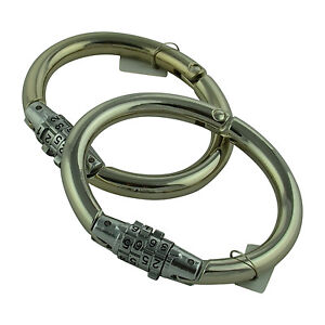 bracelets de cheville serrure à combinaison ovale S Ø 67x90mm bondage BDSM neuf