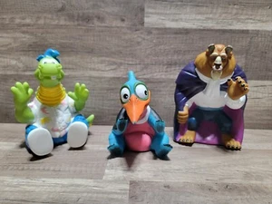 Lot Of 3 Hand Puppets Petrie Land Before Time 1988 Rubber Hand , Eurekas Castle - Picture 1 of 21