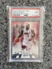 2010 Lebron James Panini Absolute Memorabilia Spectrum Platinum /25 PSA 9