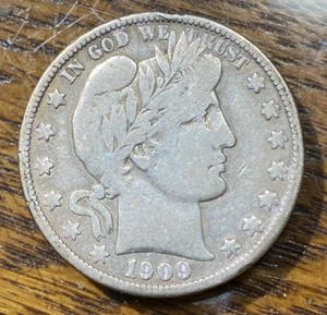 1909 Barber Half Dollar Nice Original Fine+ CHRC - Picture 1 of 2