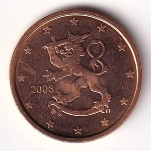 2 Cent Münze Finnland - 2008 - "Löwe mit Schwert und Krone" - Picture 1 of 2