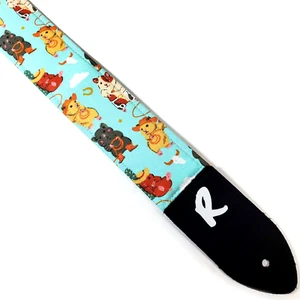 Cowboy Guinea Pig Guitar Strap -Western Guinea Pigs - Lasso Guinee Pig Guitar - Picture 1 of 9