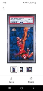 1995-96 Skybox Premium - #15 Michael Jordan ERROR Career Block Total Wrong PSA 8 - Picture 1 of 2