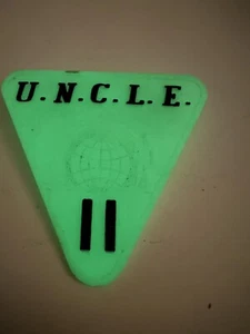 RARE! Vtg 1965 The Man From U.N.C.L.E. Uncle GLOW IN DARK Badge 11 Napoleon Solo - Picture 1 of 19