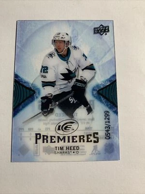 2017-18 Upper Deck Ice # 110 Tim Heed  /1299 RC San Jose Sharks Rookie - Image 1 of 2