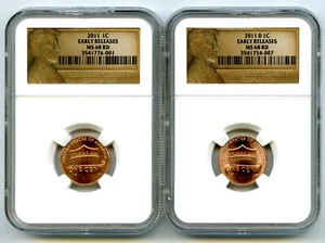 2011 P D UNION SHIELD CENT SET EARLY RELEASES NGC MS68 RD EXTREMELY RARE US MINT - Picture 1 of 2