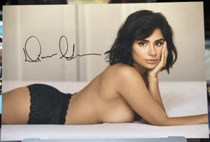 DIANE GUERRERO SIGNED PHOTO! 12X18 SEXY LINGERIE BLACK BRA AUTOGRAPH HOT BABE 8 - Picture 1 of 4