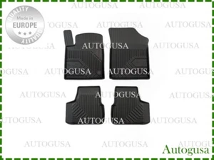 NEW LHD BLACK RUBBER FLOOR MATS CAR LINERS ALL WEATHER FOR VW UP 2011-2020 - Picture 1 of 6