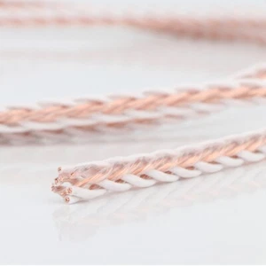 1m OCC 8 Strand 4TC Pure Copper Speaker Cord HiFi Audio Loudspeaker Bulk Cable - Picture 1 of 5