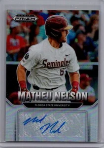 2022 Panini Prizm Draft Picks #AU-MN Matheu Nelson Autographs - Picture 1 of 2