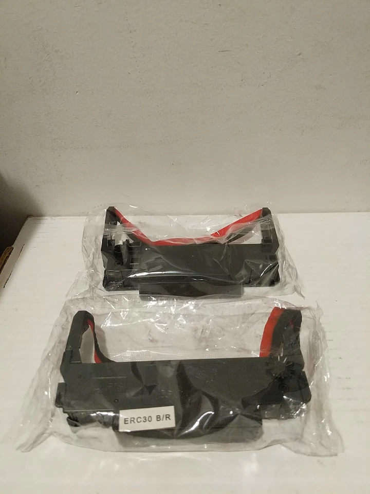 2  Hallolux ERC30 B/R BLACK and RED RIBBON CARTRIDGE for EPSON  - Image 1 of 1