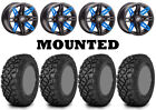 Kit 4 Kenda Klever Xt Tires 27X9-14 On Sedona Rukus Blue Wheels 1Kxp