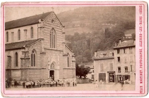 Allevard-les-Bains Place de Eglise. Kabinettkarte. Fotoalbum Félix Martinet - Bild 1 von 1