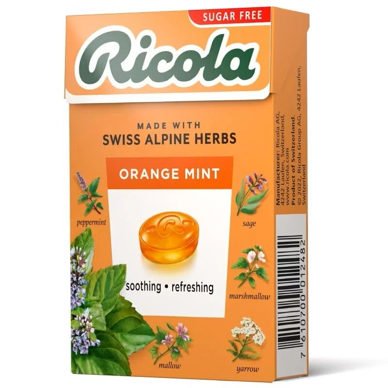 3 x Pastillas Ricola Naranja Como Nueva Hierba Suiza 40g Foto 1 de 1