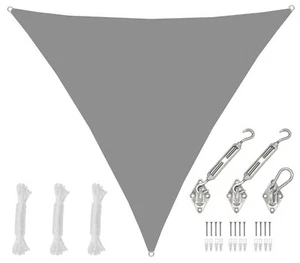 3x3x3 Sonnensegel Dreieckig Wasserdicht - Sonnenschutz Segel Set mit Befestigung - Bild 1 von 11