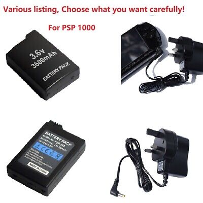 PSP110 Battery Or UK Adapter Charger For Sony PSP 1000 1001 1002 1003 1004 New • 5.51£