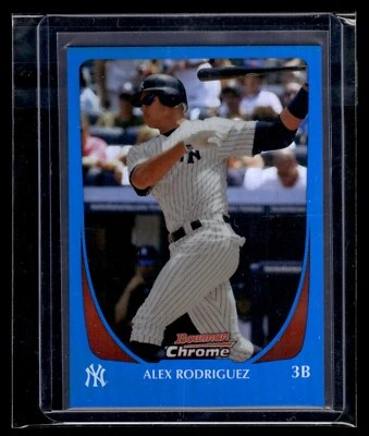 Bowman 2011 cromo refractor azul #151 Alex Rodríguez 108/150 Yankees Foto 1 de 2