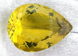 78,50 Karat Birne Träne Oro de Verde Brasilianischer Citrin Edelstein Edelstein - Bild 1 von 1
