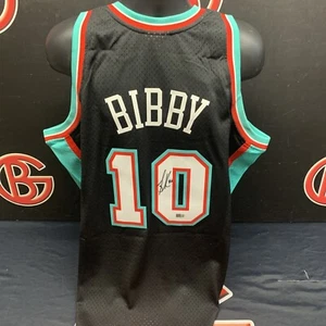 Mike Bibby Vancouver/Memphis Grizzlies Signed M&N Black Swingman Jersey Steiner - Picture 1 of 3