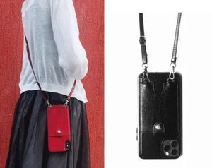 Luxury iPhone Crossbody Case Leather Wallet shoulder bag for all Apple phones - Picture 1 of 13