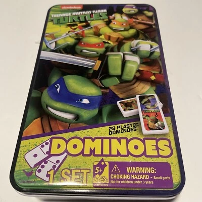 Nickelodeon Teenage Mutant Ninja Turtles 28 Juego de Dominó en Lata TMNT Foto 1 de 4